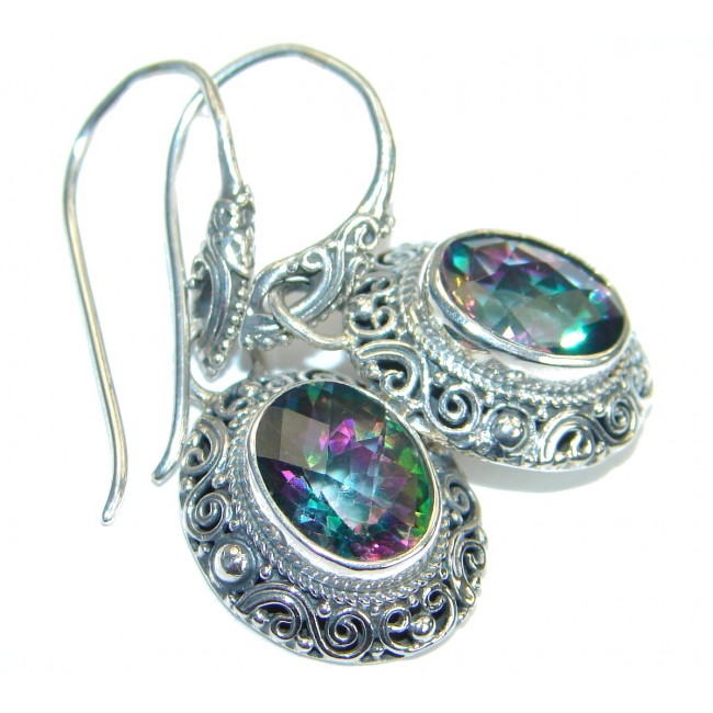 Perfect Magic Topaz .925 Sterling Silver handmade earrings