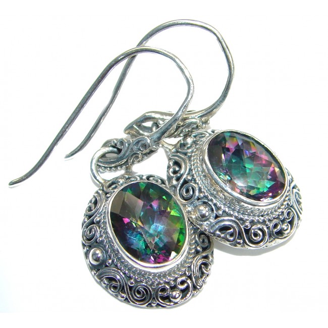Perfect Magic Topaz .925 Sterling Silver handmade earrings