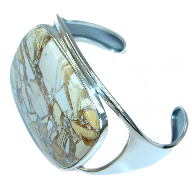Stunning genuine Australian Brecciated Mookaite .925 Sterling Silver handcrafted Bracelet / Cuff