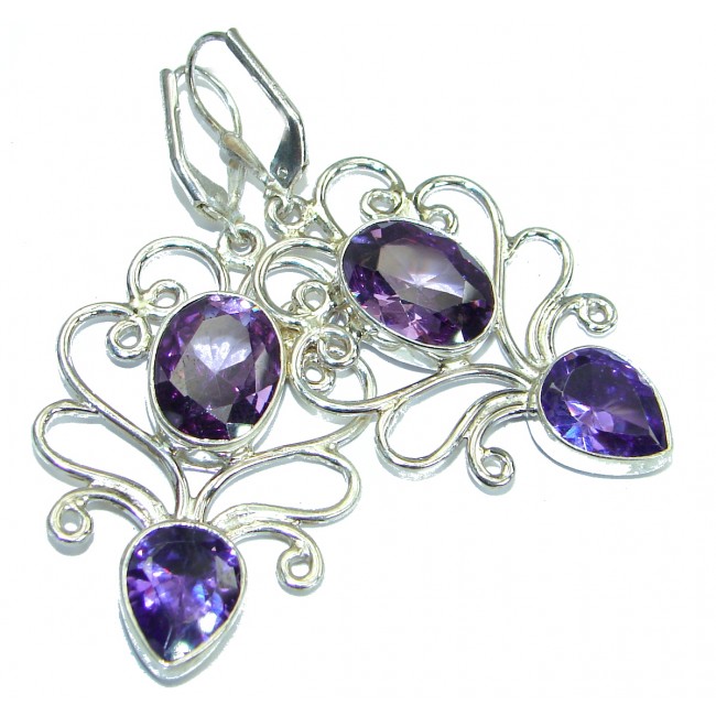 Cubic Zirconia .925 Sterling Silver handmade earrings