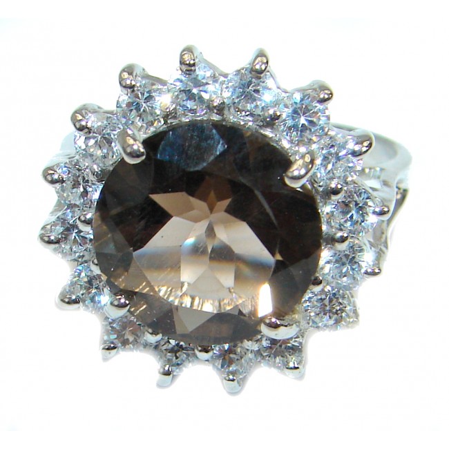 Snow Queen Cubic Zirconia .925 Sterling Silver Cocktail ring s. 7