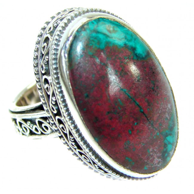 Perfect Sonora Jasper .925 Sterling Silver handcrafted Ring size 6