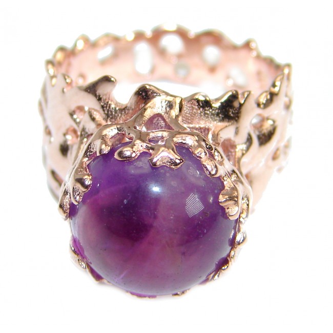 Passiom Natural 25.5 ct. Amethyst Gold over .925 Sterling Silver Ring s. 7