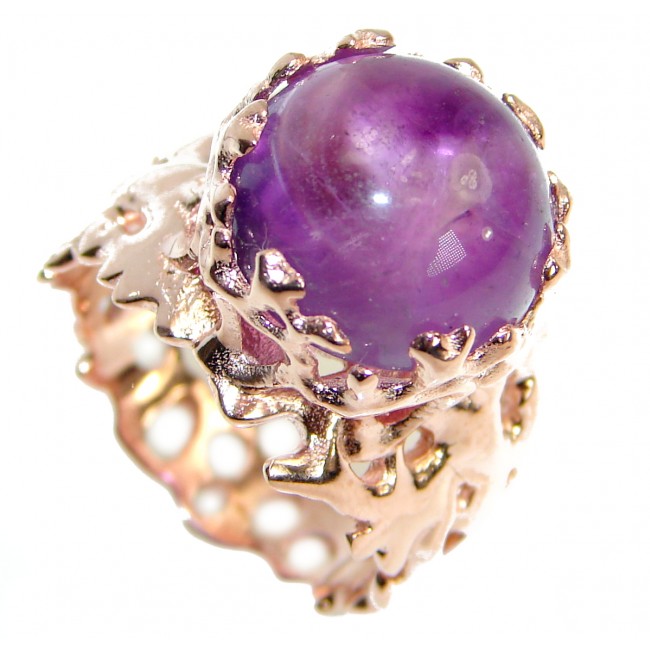 Passiom Natural 25.5 ct. Amethyst Gold over .925 Sterling Silver Ring s. 7