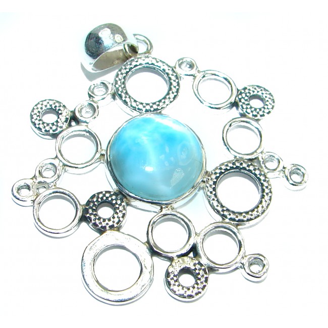 Blue Star genuine Larimar .925 Sterling Silver handmade pendant