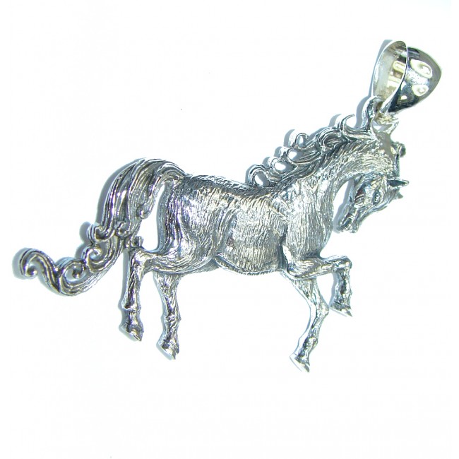 Horse design .925 Sterling Silver handmade Pendant