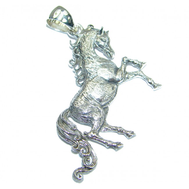Horse design .925 Sterling Silver handmade Pendant