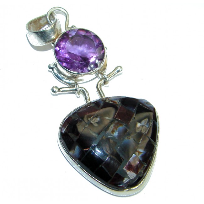 Classic Rainbow Abalone .925 Sterling Silver Pendant