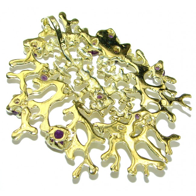 True Beauty Amethyst 14K Gold .925 Sterling Silver handcrafted Pendant