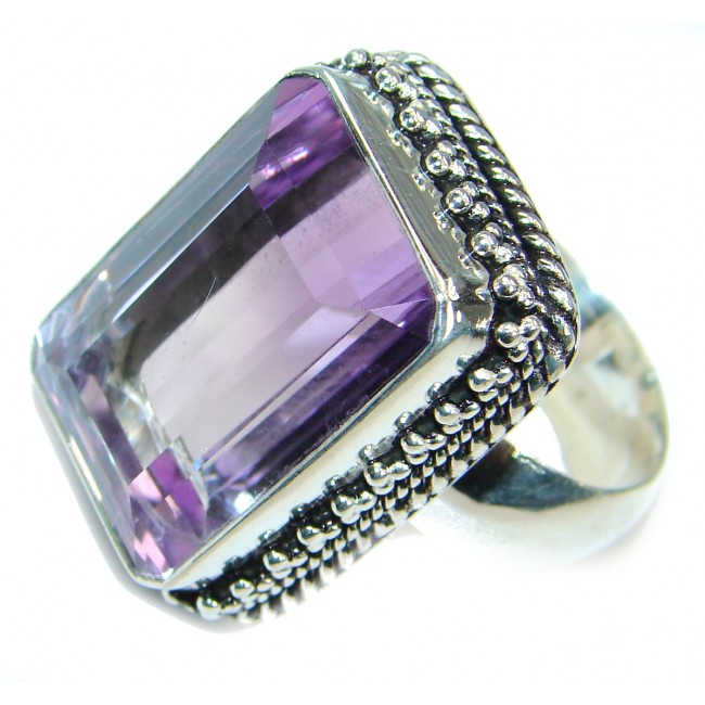 Amazing 45ct Ametrine .925 Sterling Silver handcrafted ring; s. 6