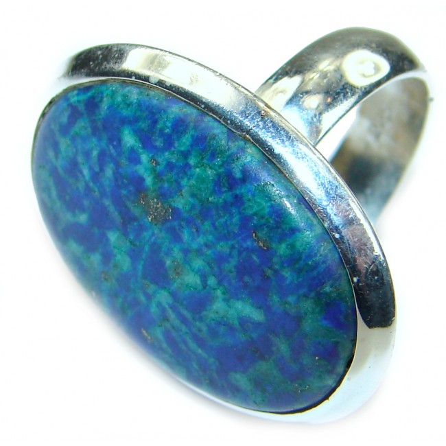 Blue Azurite .925 Sterling Silver Ring size 7 1/4