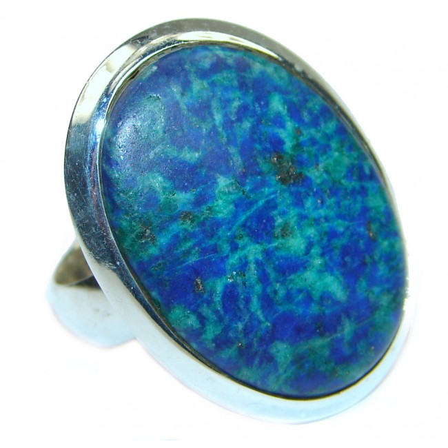 Blue Azurite .925 Sterling Silver Ring size 7 1/4