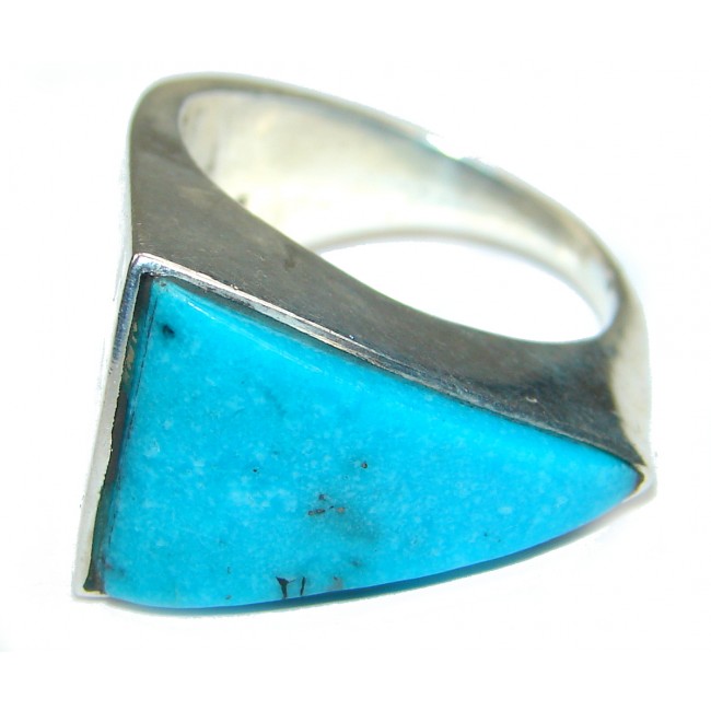 Sleeping Beauty Turquoise .925 Sterling Silver ring; s. 8