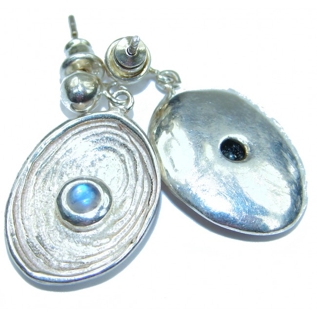 Perfect genuine Labradorite Iolite .925 Sterling Silver handmade earrings
