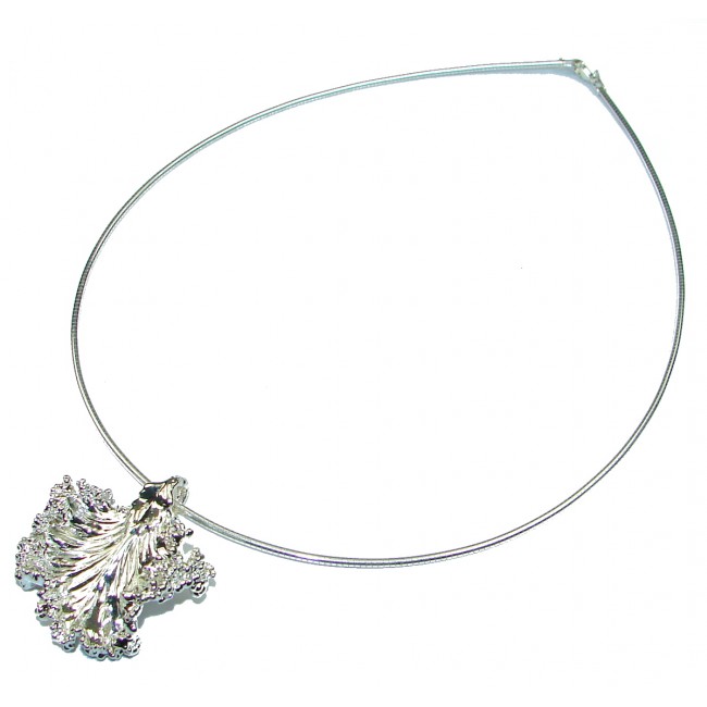 Leaf Deep In Silver .925 Sterling Silver necklace