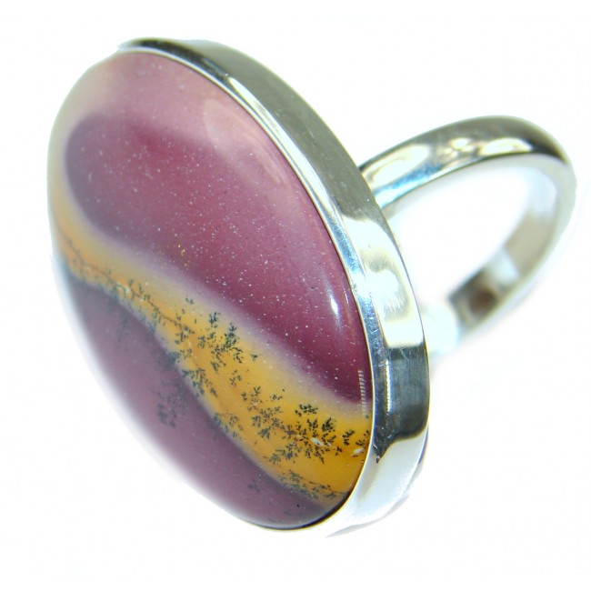Australian Mookaite .925 Sterling Silver handcrafted Ring size 7 1/4