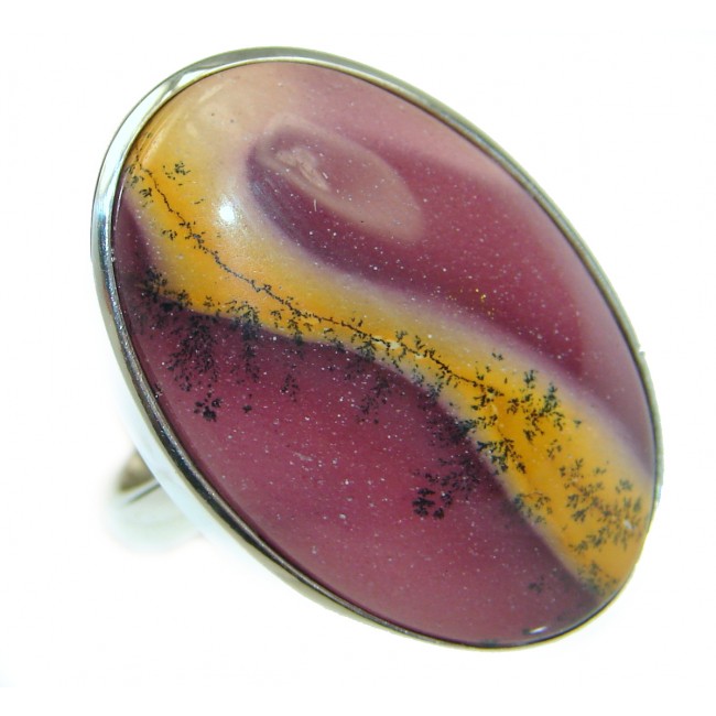 Australian Mookaite .925 Sterling Silver handcrafted Ring size 7 1/4