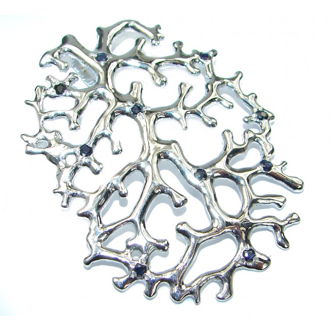 Huge Authentic Kyanite .925 Sterling Silver handmade Pendant