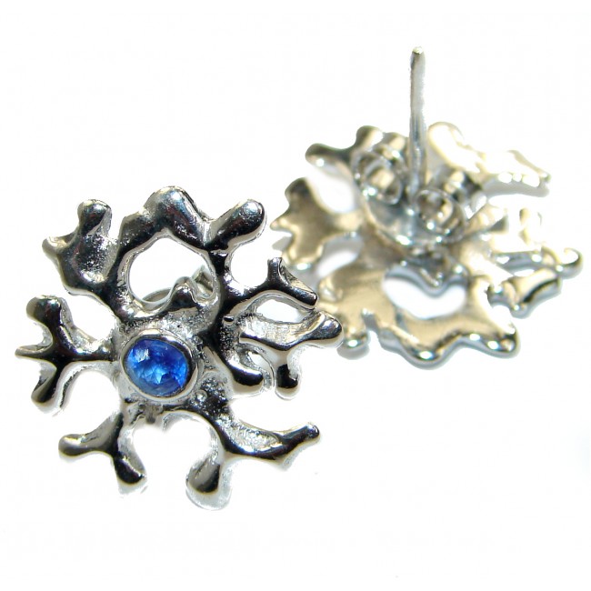 Genuine Kyanite .925 Sterling Silver handamde earrings