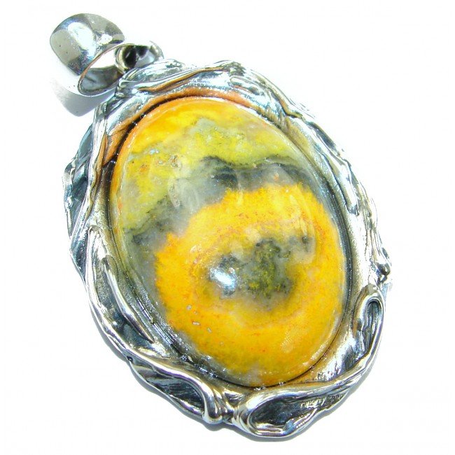 Authentic Bubble Bee oxidized .925 Sterling Silver handmade Pendant