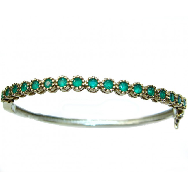 Special Item created Emerald .925 Sterling Silver Bracelet