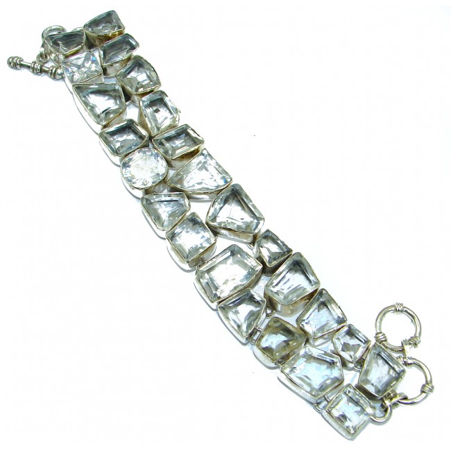 Sublime White Topaz .925 Sterling Silver handcrafted Bracelet