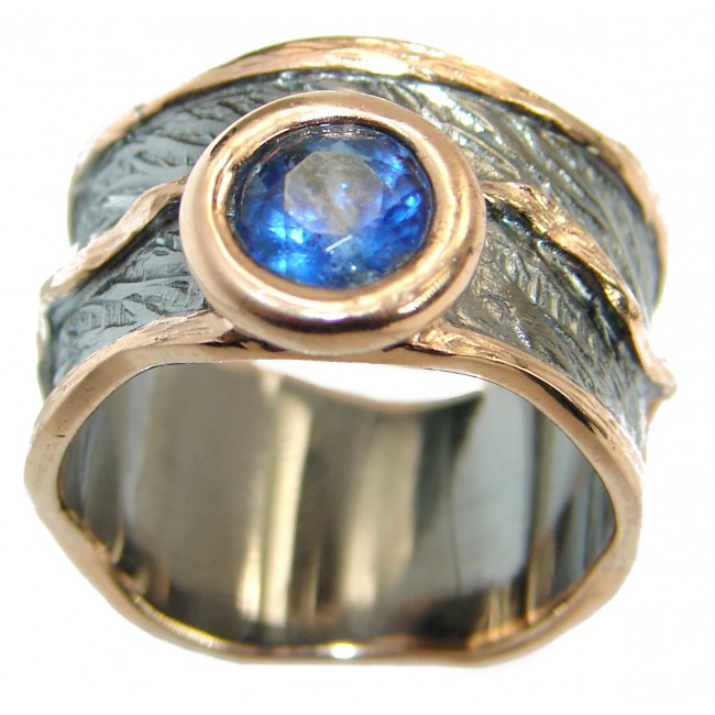 Authentic Australian Blue Kyanite .925 Sterling Silver handmade Ring s. 6