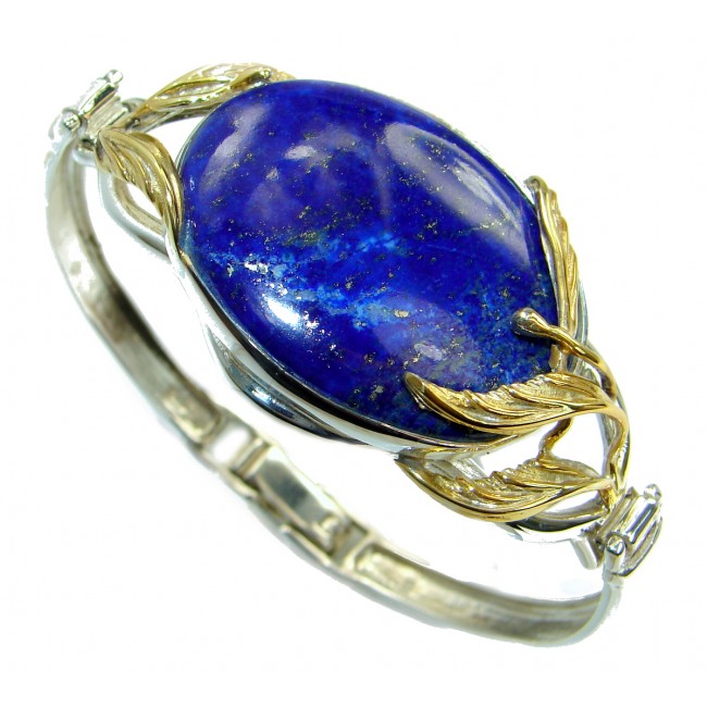 Blue Waves Lapis Lazuli Oxidized 14K Gold over .925 Sterling Silver handcrafted Bracelet