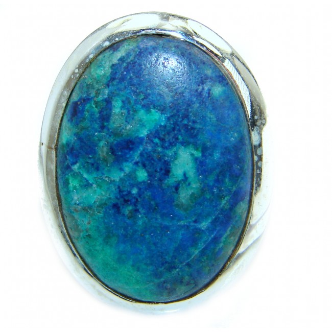 Stone Of Harmony Parrots Wing Chrysocolla Sterling Silver ring s. 8