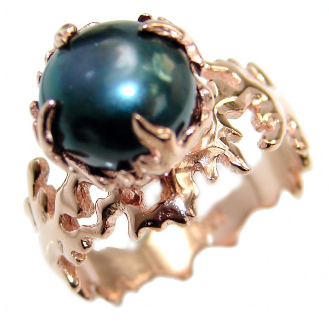 Fresh water Pearl 14K Gold over .925 Sterling Silver Ring s. 7 3/4