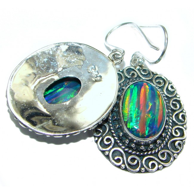 Japanese Fire Opal .925 Sterling Silver handmade earrings