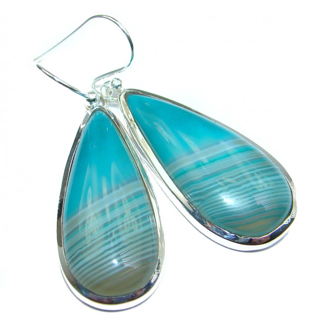 Sublime Botswana Agate .925 Sterling Silver handmade earrings