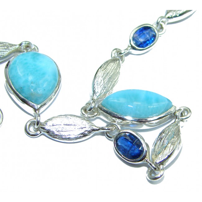 Sublime Blue Larimar Sapphire .925 Sterling Silver handcrafted Bracelet