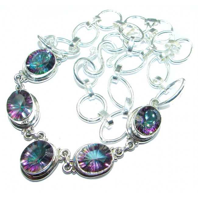 Chunky Style Magic Topaz Sterling Silver necklace