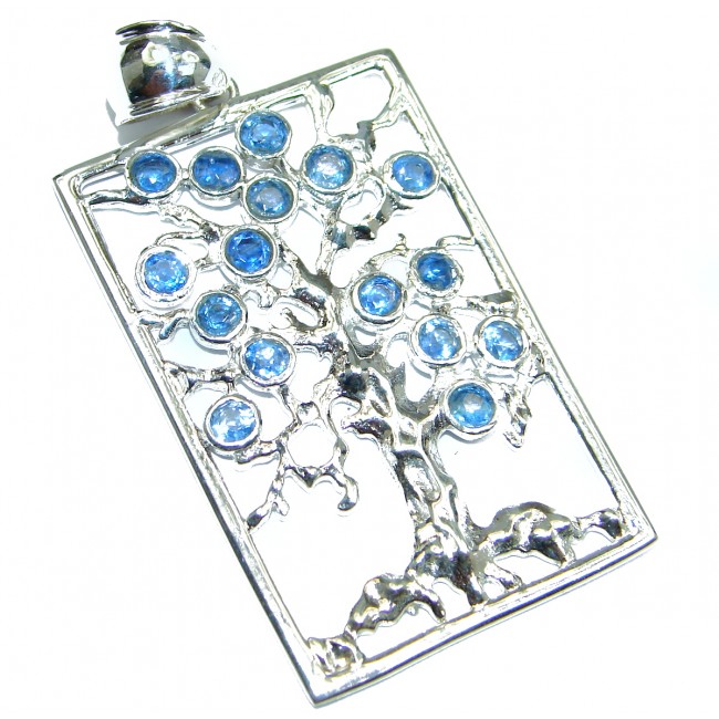 Perfect Family Tree Natural Tanzanite .925 Sterling Silver handcrafted Pendant