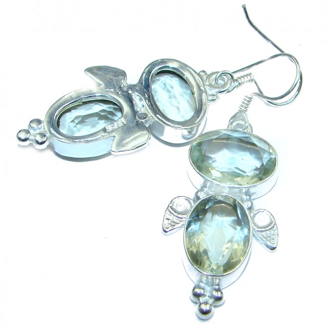 Enchanted Beauty genuine Quartz .925 Sterling Silver handmade earrings