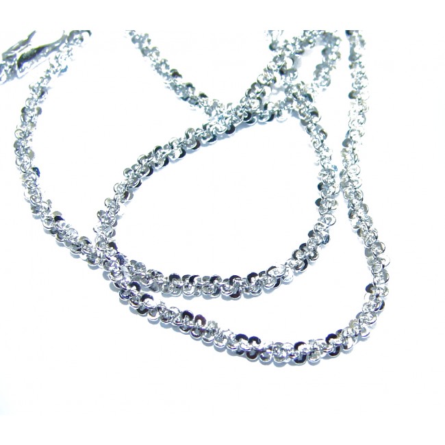 Twisted Rock Sterling Silver Chain 20'' long, 2 mm wide