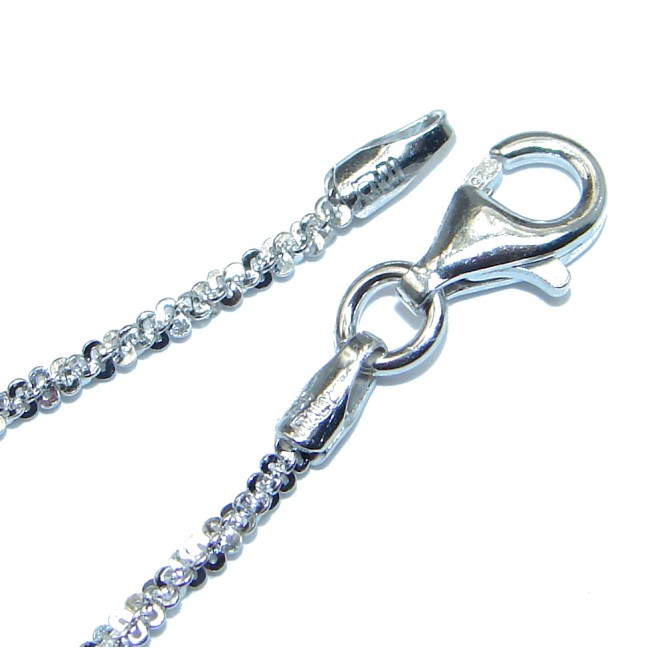Twisted Rock Sterling Silver Chain 20'' long, 2 mm wide