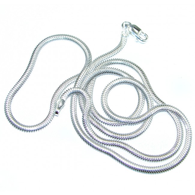 Real Snake Sterling Silver Chain 20'' long, 3 mm wide