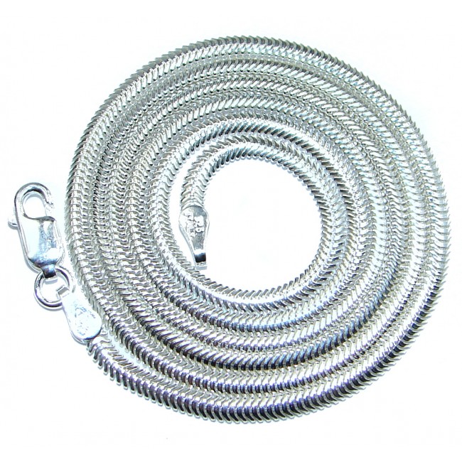 Real Snake Sterling Silver Chain 20'' long, 3 mm wide