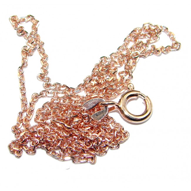 Anchor Rose Gold Pover Sterling Silver Chain 18'' long, 0.5 mm wide