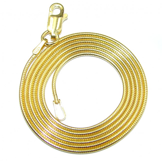 Snake Gold over Sterling Silver Chain 18" long, 1 mm wide