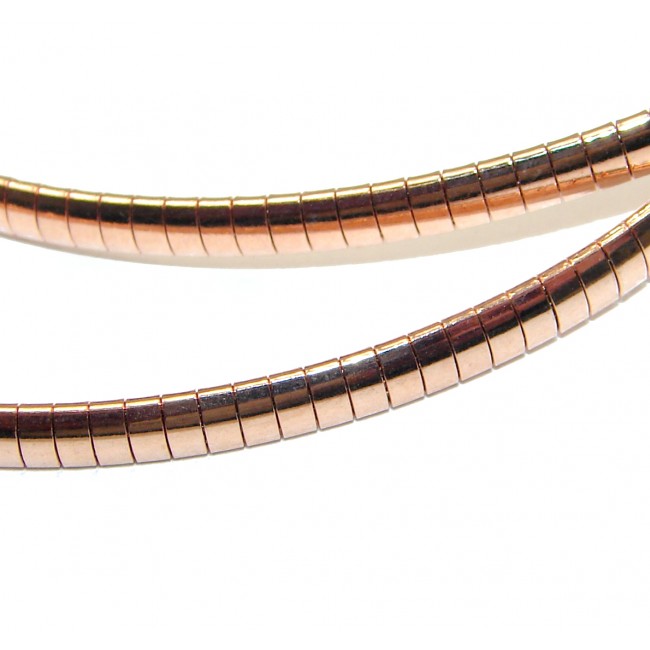 Omega Rose Gold over Sterling Silver Chain 18'' long, 3 mm wide