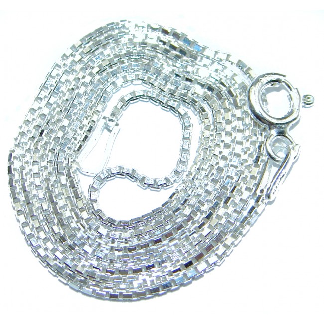 Greek Box Silver Gold over Sterling Silver Chain 16'' long, 1 mm wide