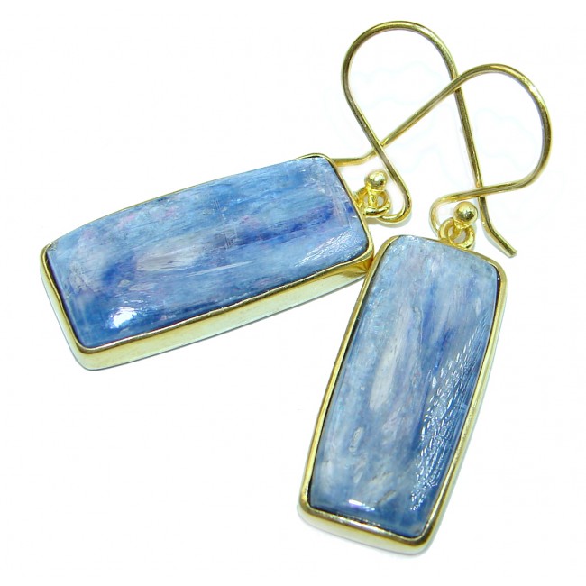 Classy Design Kyanite 14K Gold over .925 Sterling Silver handcrafted earrings