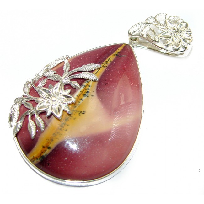 Australian Mookaite Jasper .925 Sterling Silver handcrafted pendant