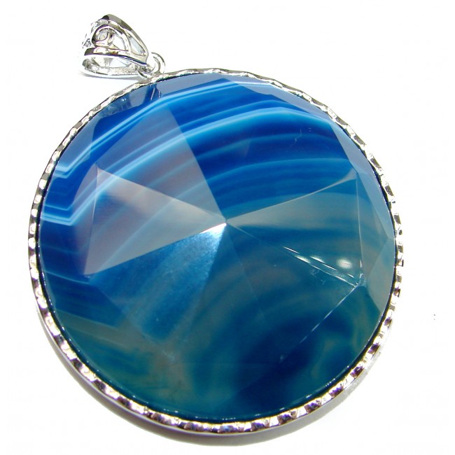 Perfect quality Botswana Agate .925 Sterling Silver handmade Pendant