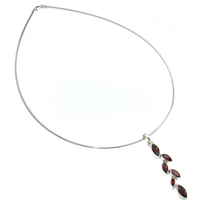 New Universe Genuine Garnet .925 Sterling Silver handmade necklace