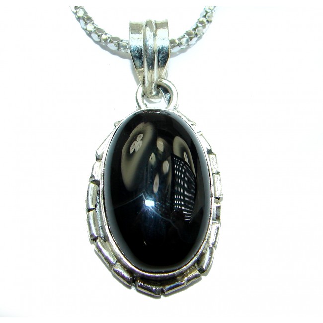 Genuine Onyx Stone .925 Sterling Silver handcrafted Necklace