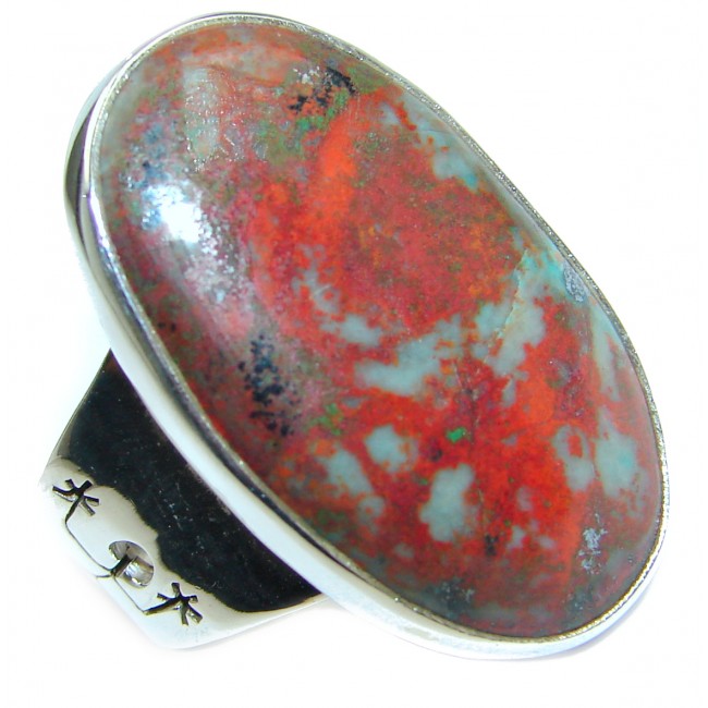 Sonora Jasper .925 Sterling Silver handcrafted Ring size 8